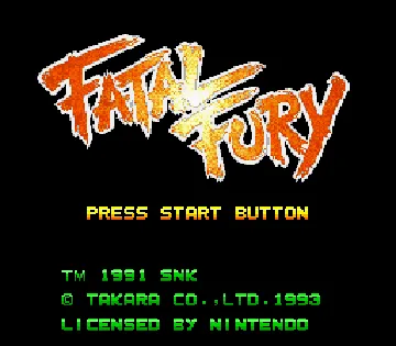 Fatal Fury (USA) screen shot title